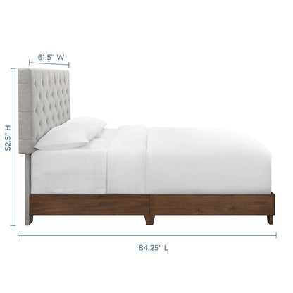 Rhiannon Diamond Tufted Upholstered Fabric Bed by Modway