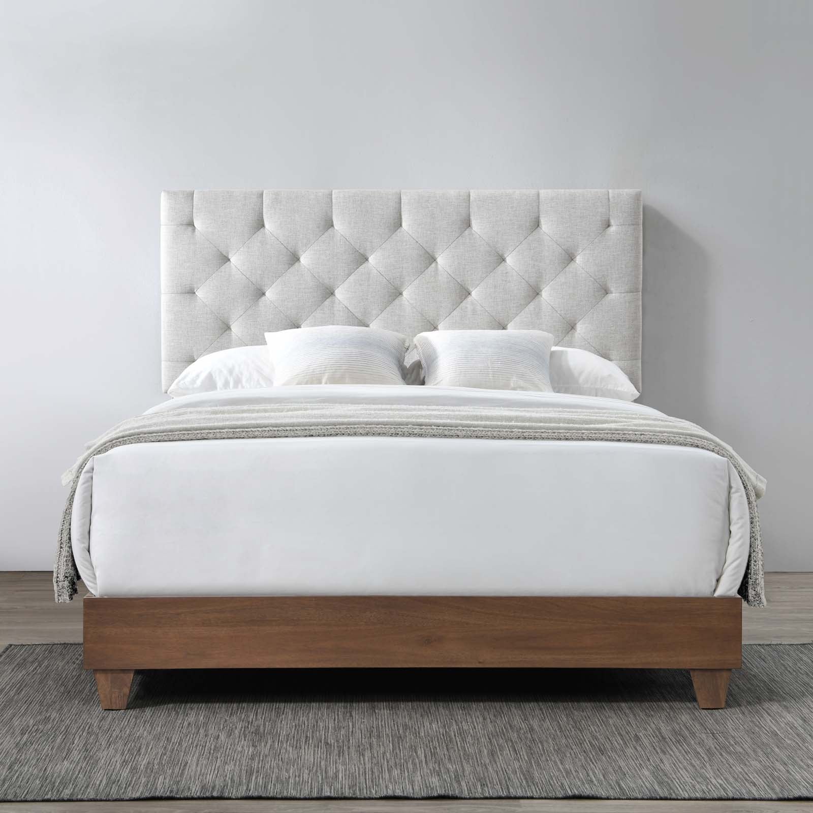 Rhiannon Diamond Tufted Upholstered Fabric Bed by Modway