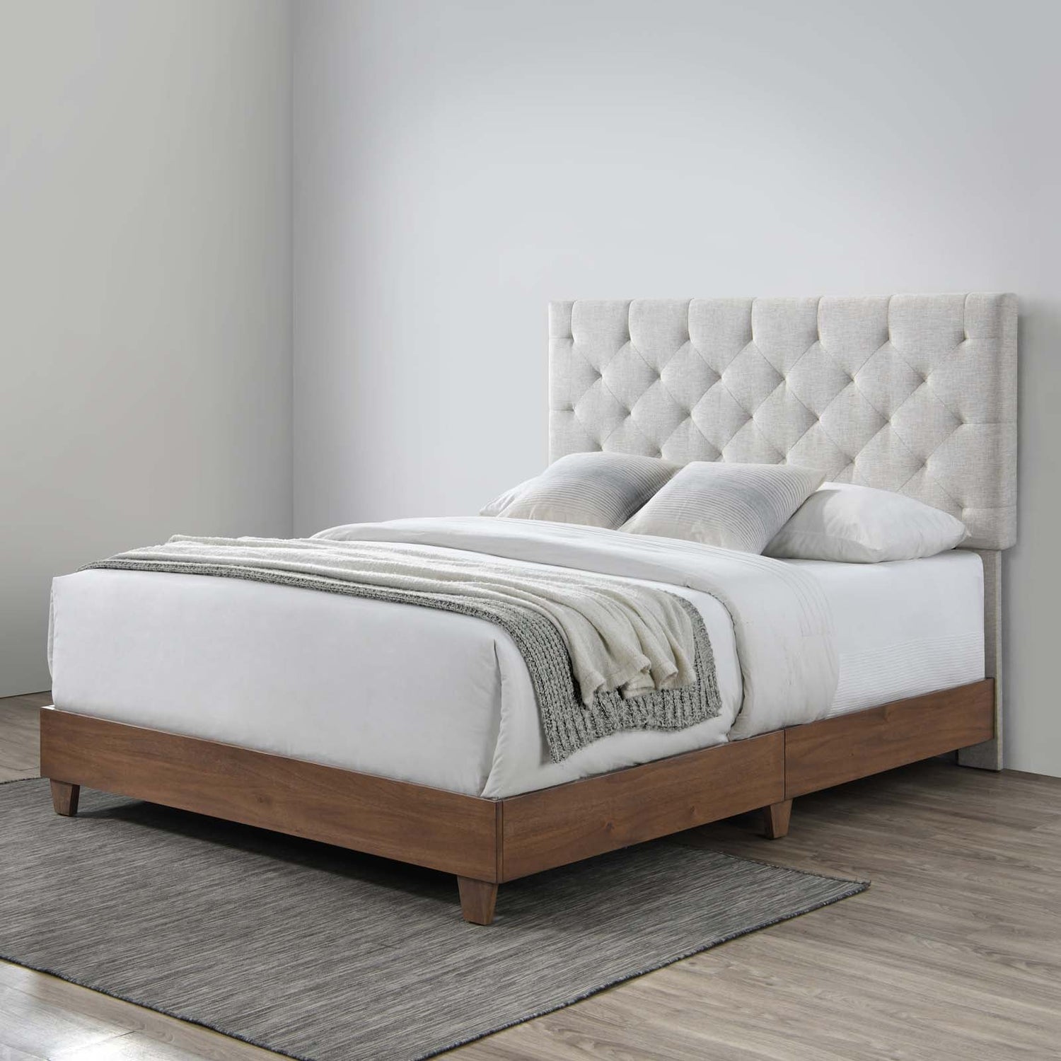 Rhiannon Diamond Tufted Upholstered Fabric Bed by Modway