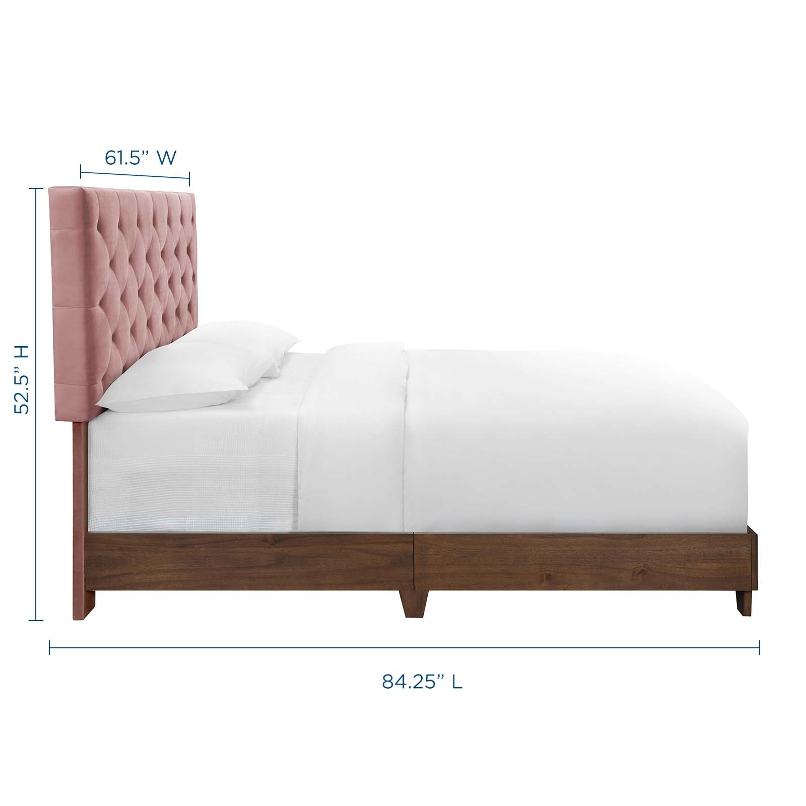 Rhiannon Diamond Tufted Upholstered Performance Velvet Bed by Modway