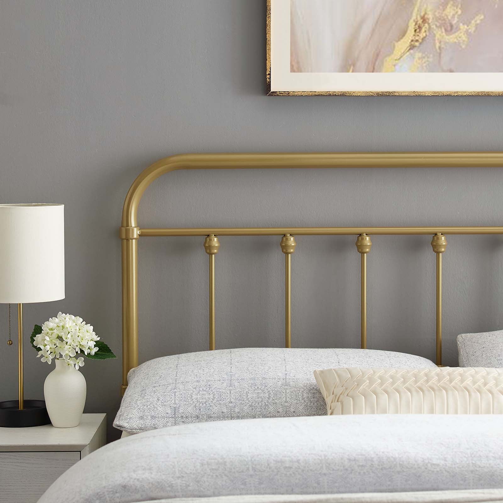 Sage Metal Headboard By HouseBean