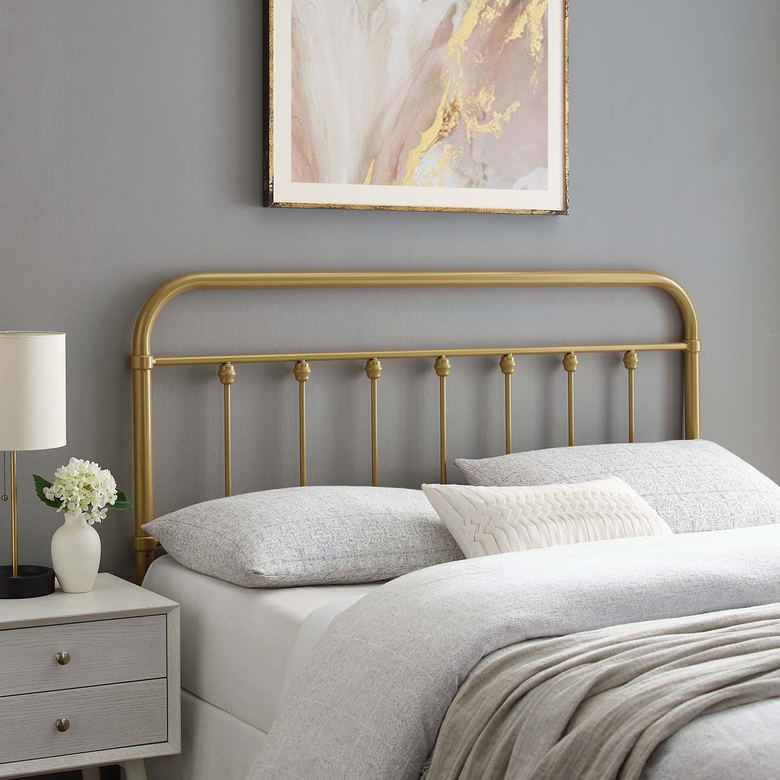 Sage Metal Headboard By HouseBean