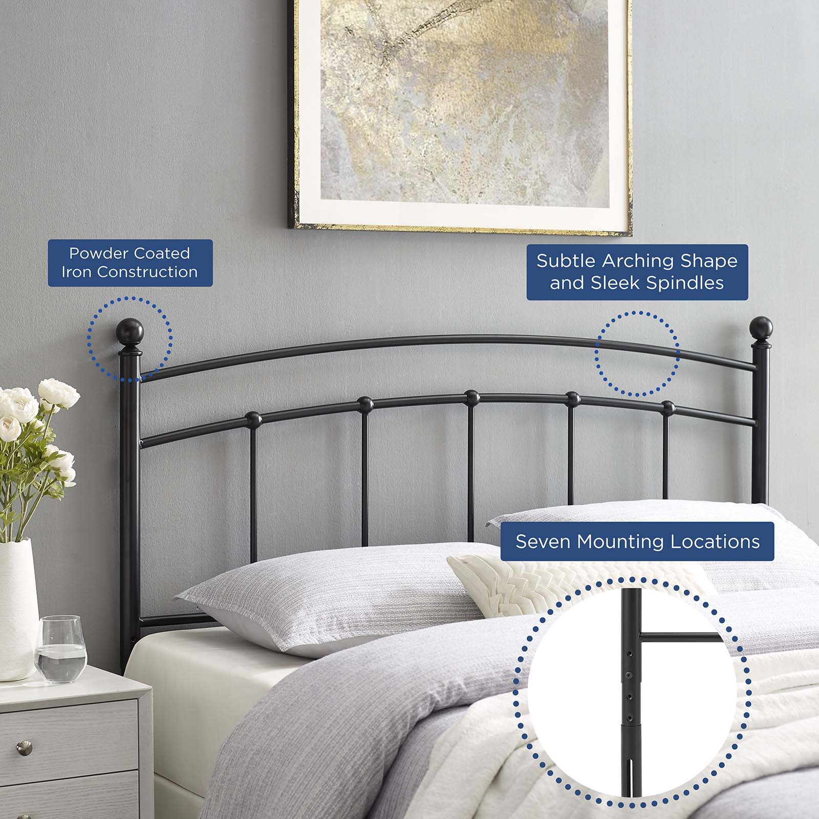 Abigail Metal Headboard By HouseBean