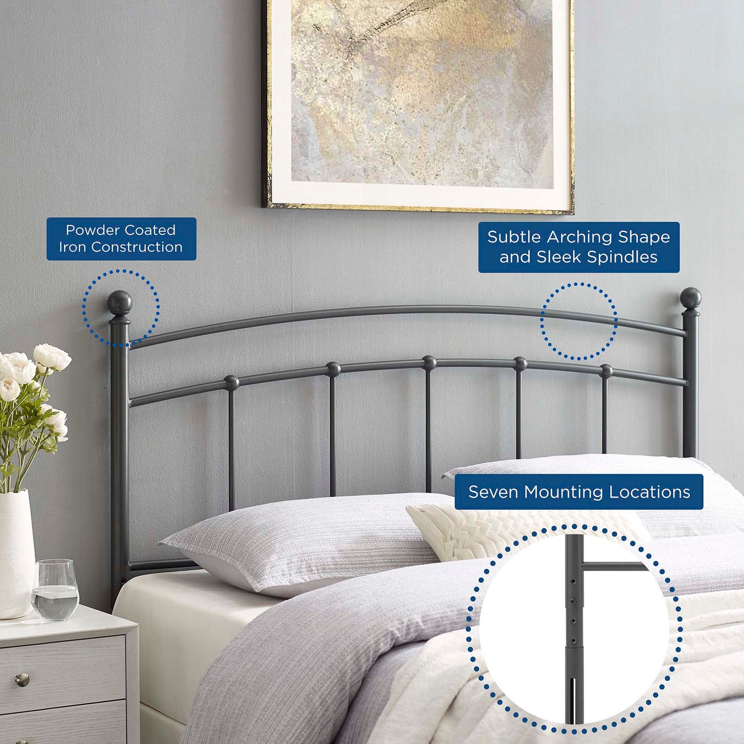 Abigail Metal Headboard By HouseBean