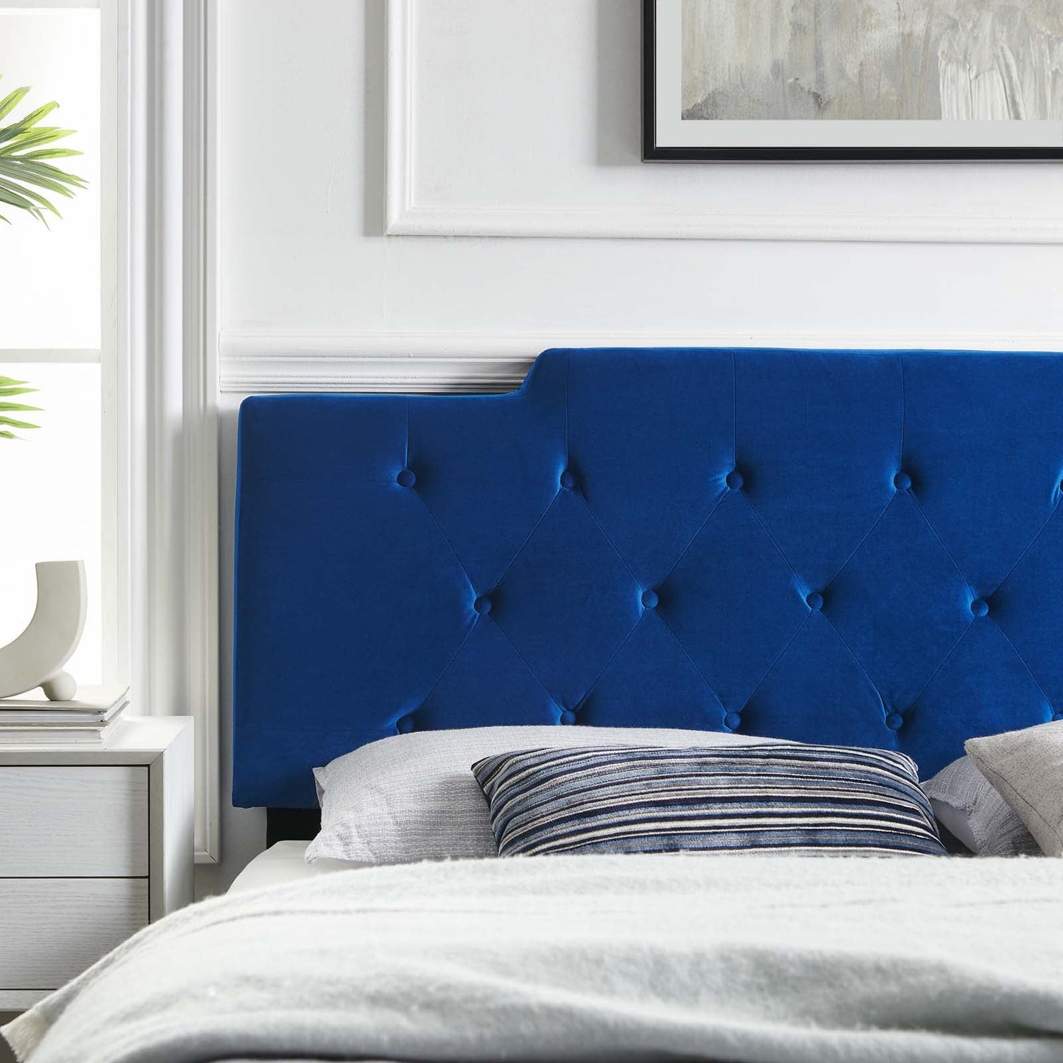 Juliet Tufted Performance Velvet Headboard By HouseBean