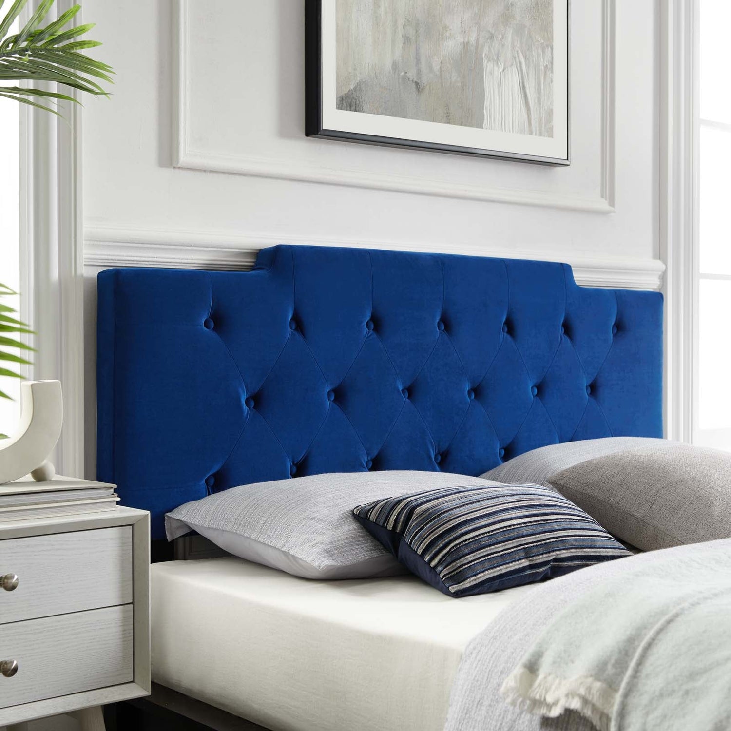 Juliet Tufted Performance Velvet Headboard By HouseBean