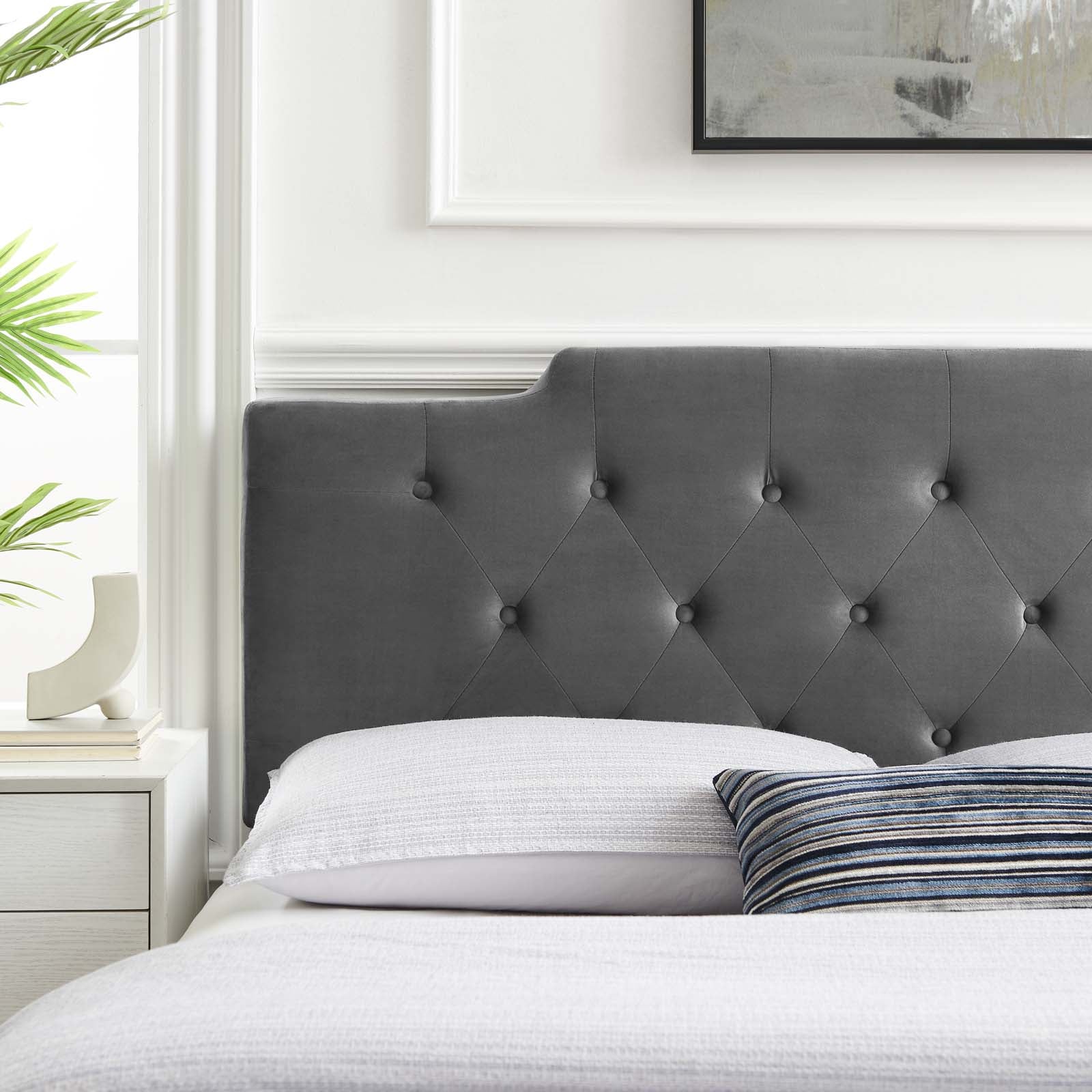 Juliet Tufted Performance Velvet Headboard By HouseBean