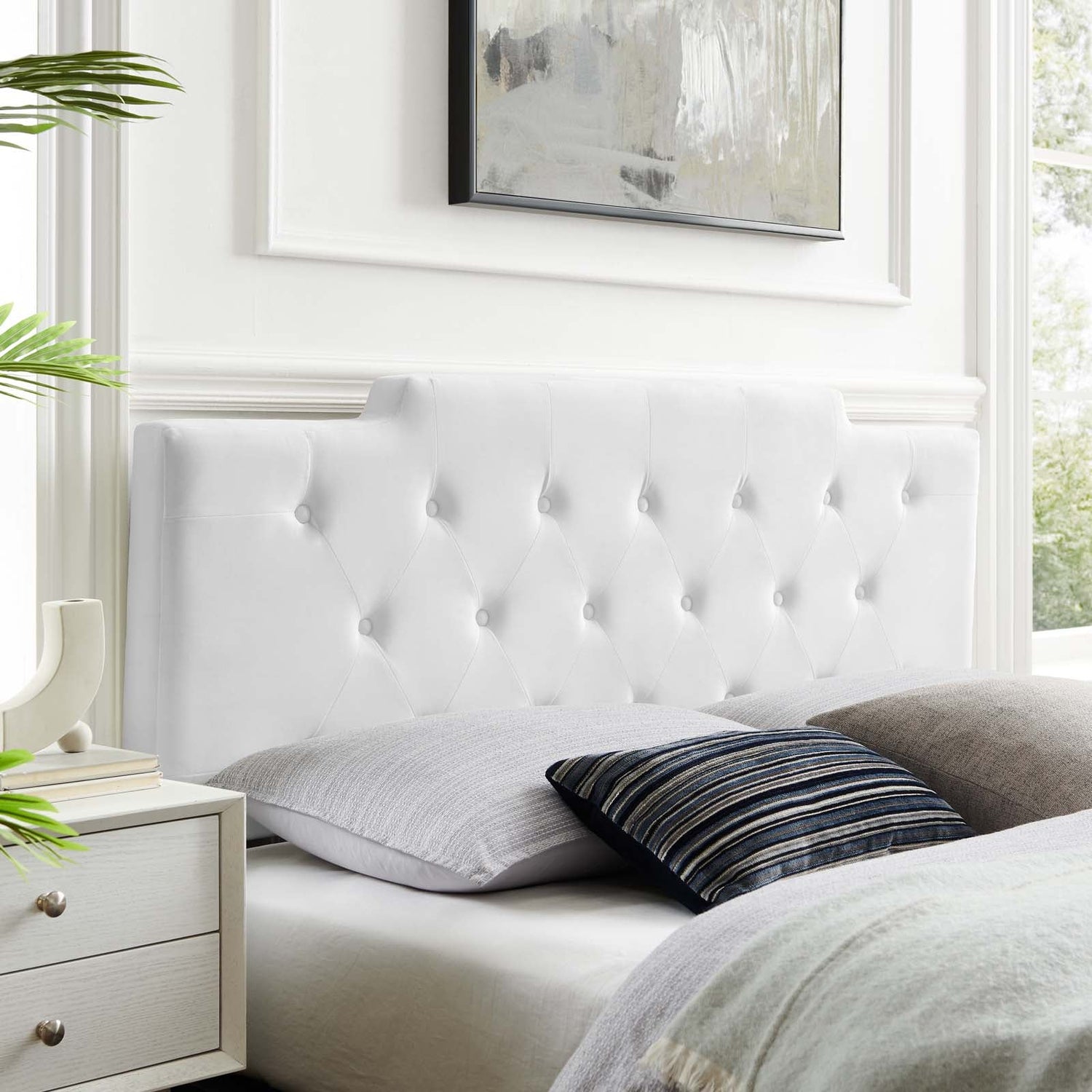 Juliet Tufted Performance Velvet Headboard By HouseBean