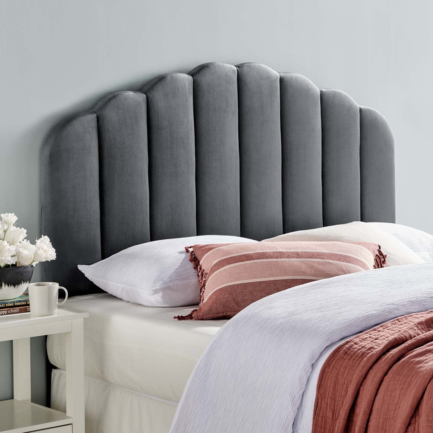 Veronique Performance Velvet Headboard By HouseBean