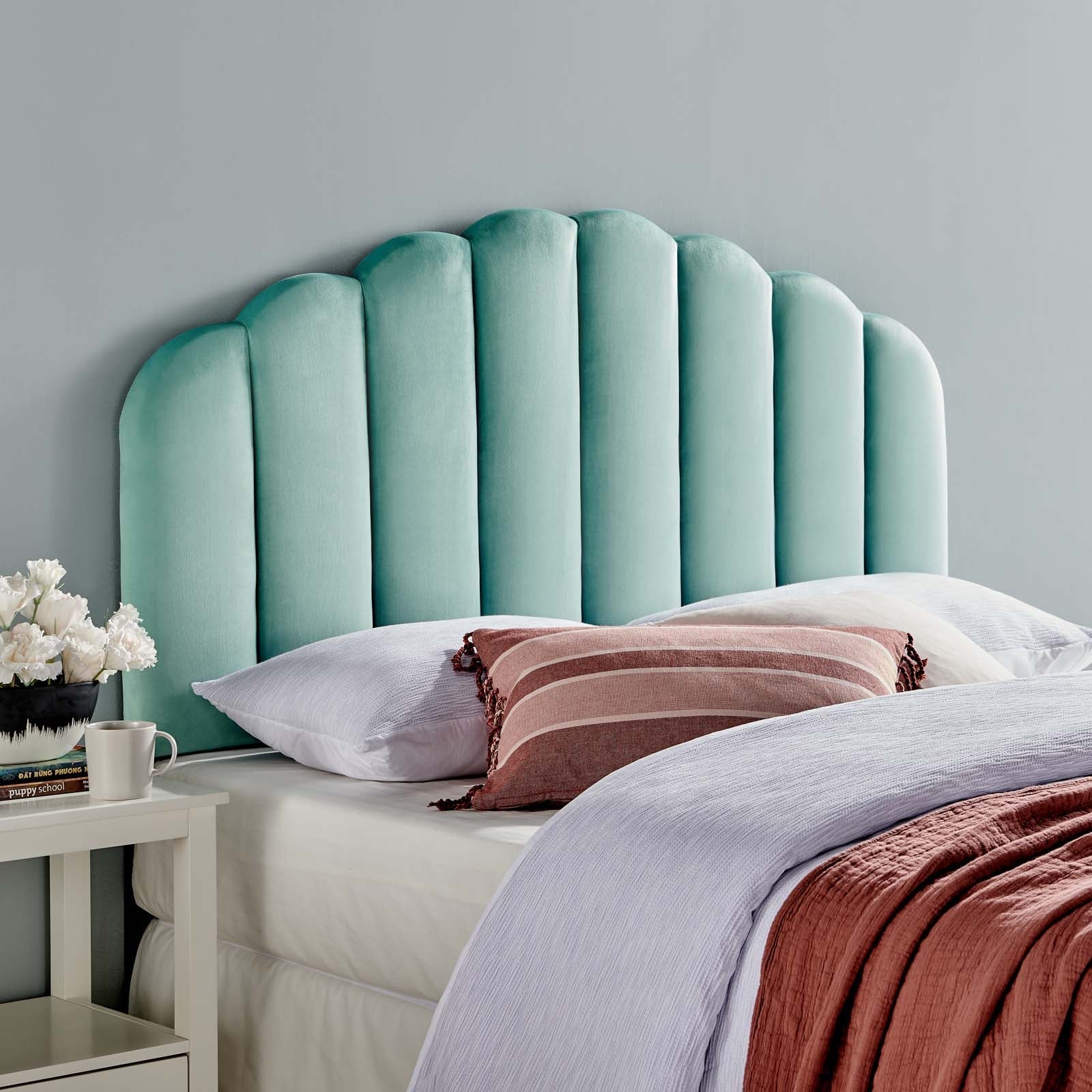 Veronique Performance Velvet Headboard By HouseBean