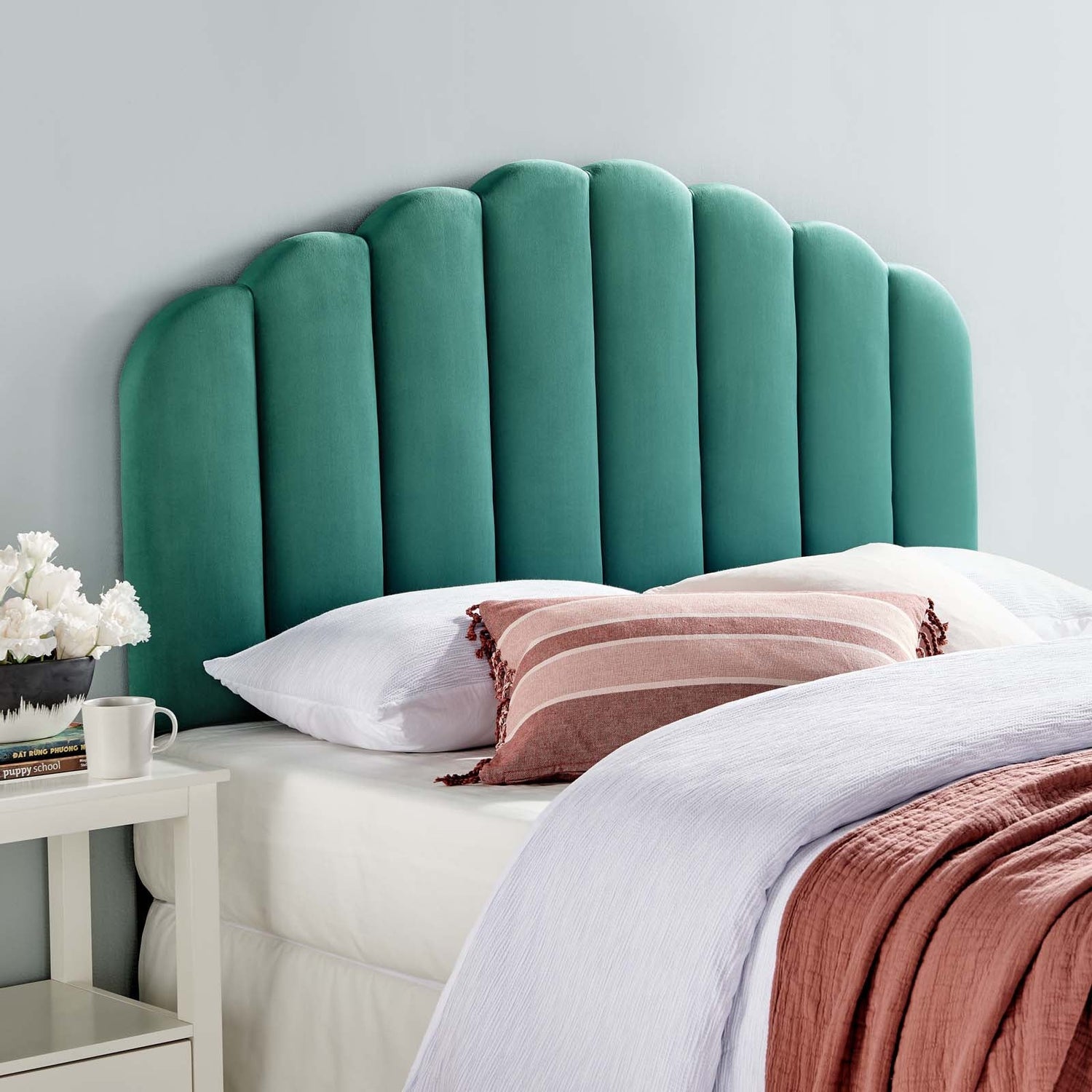 Veronique Performance Velvet Headboard By HouseBean