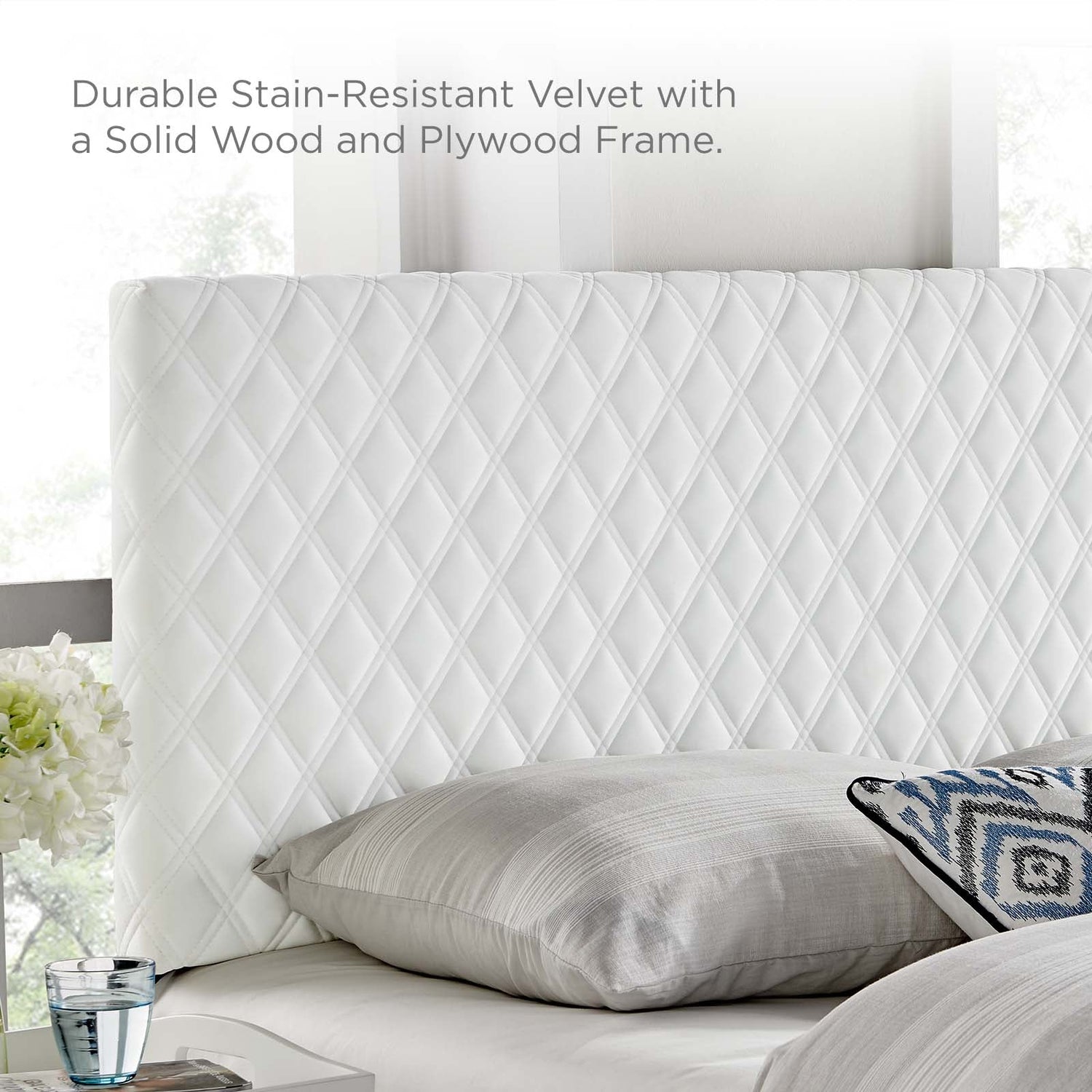 Angela Performance Velvet Headboard By HouseBean