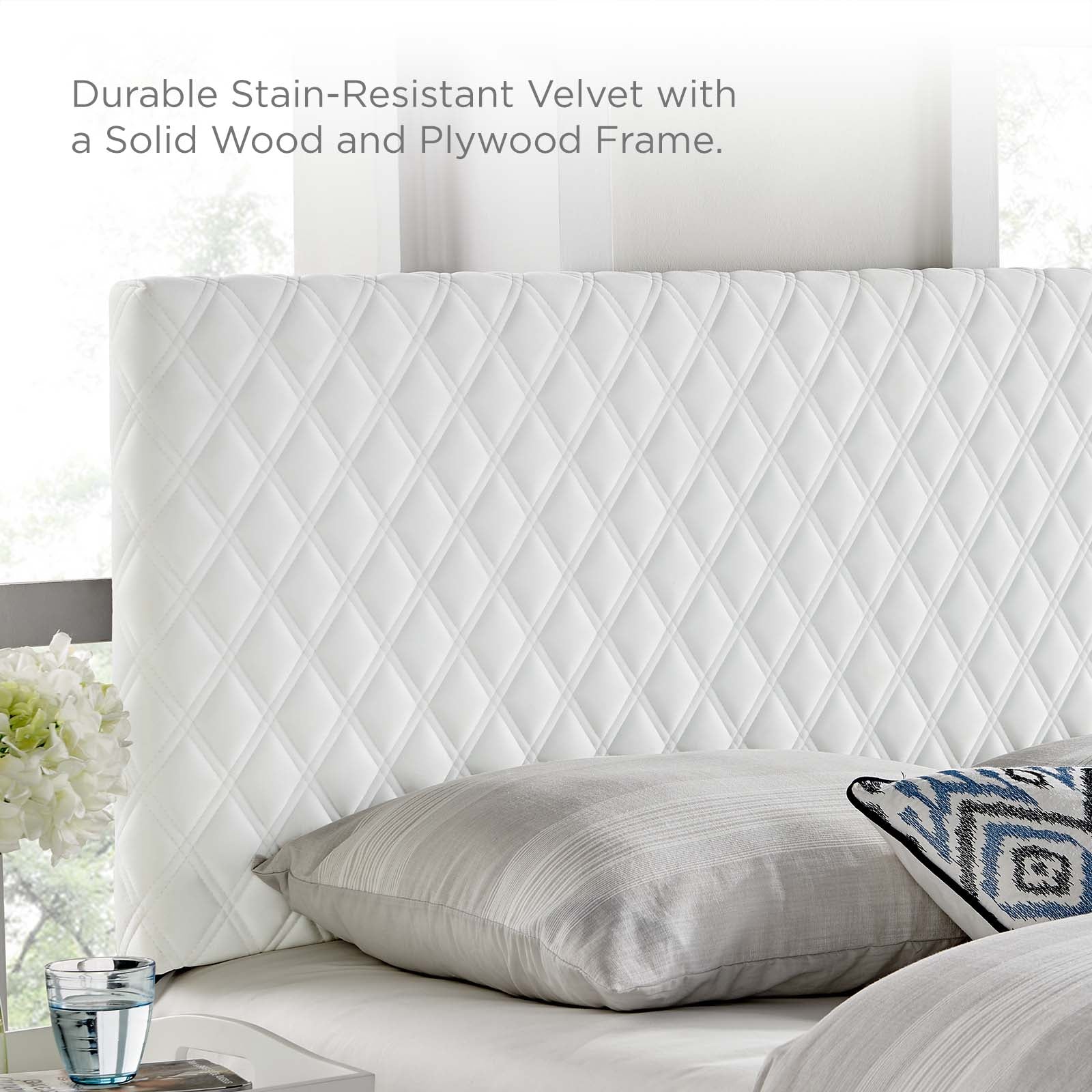 Angela Performance Velvet Headboard By HouseBean