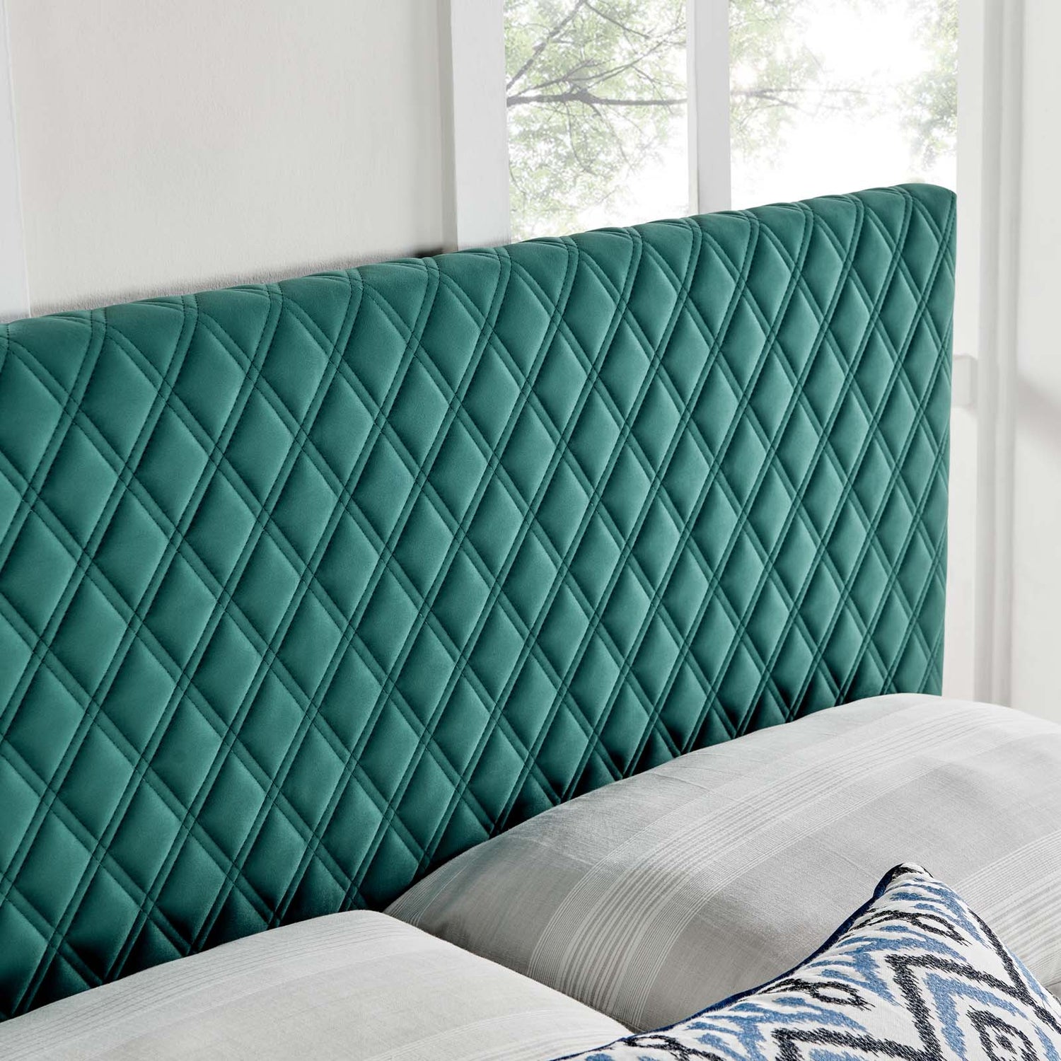 Angela Performance Velvet Headboard By HouseBean