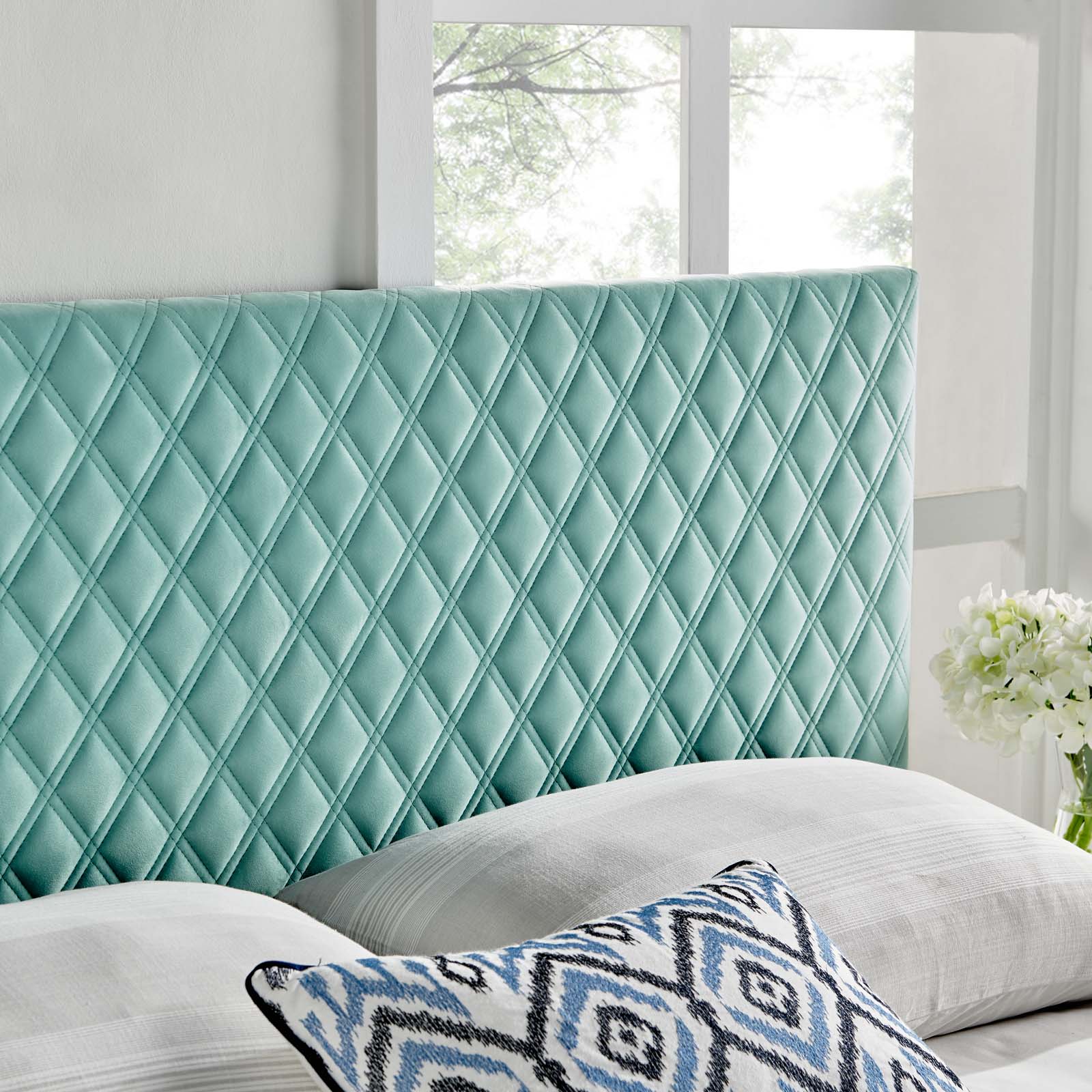 Angela Performance Velvet Headboard By HouseBean