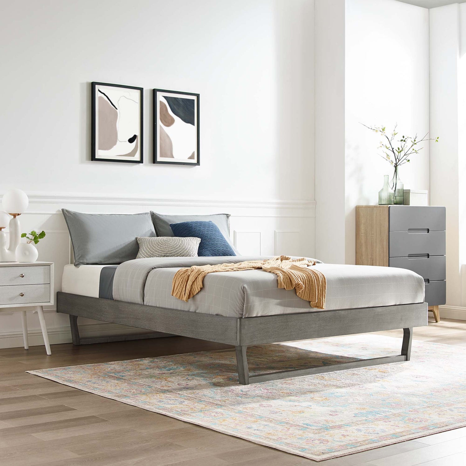 Billie Wood Platform Bed Frame by Modway