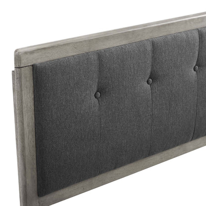 Draper Tufted Fabric and Wood Headboard By HouseBean