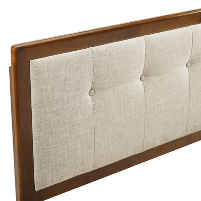 Draper Tufted Fabric and Wood Headboard By HouseBean