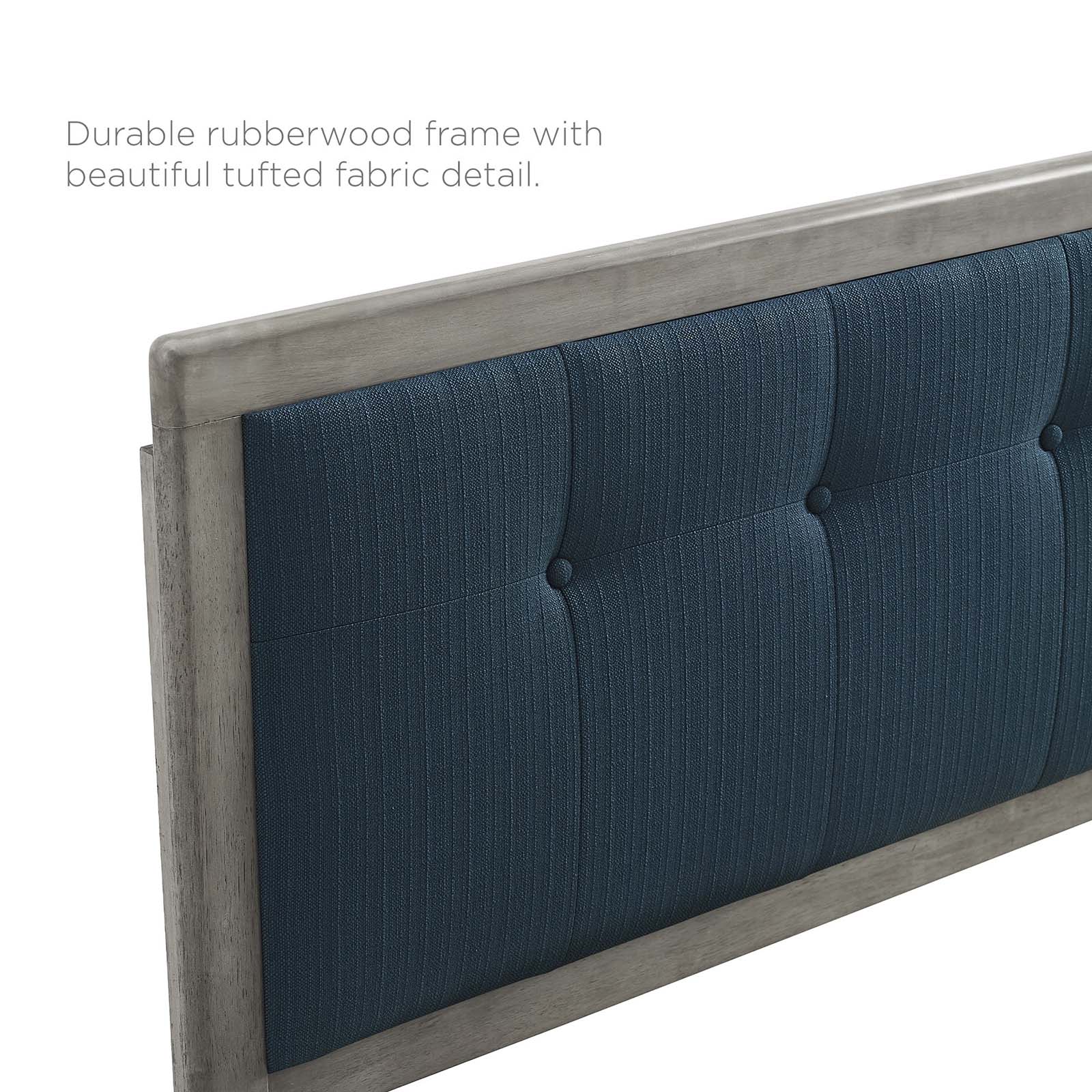 Draper Tufted Fabric and Wood Headboard By HouseBean