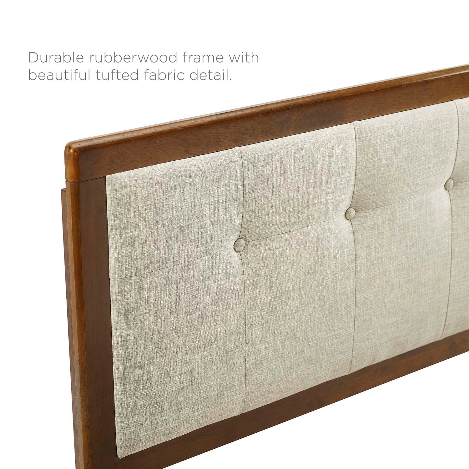 Draper Tufted Fabric and Wood Headboard By HouseBean