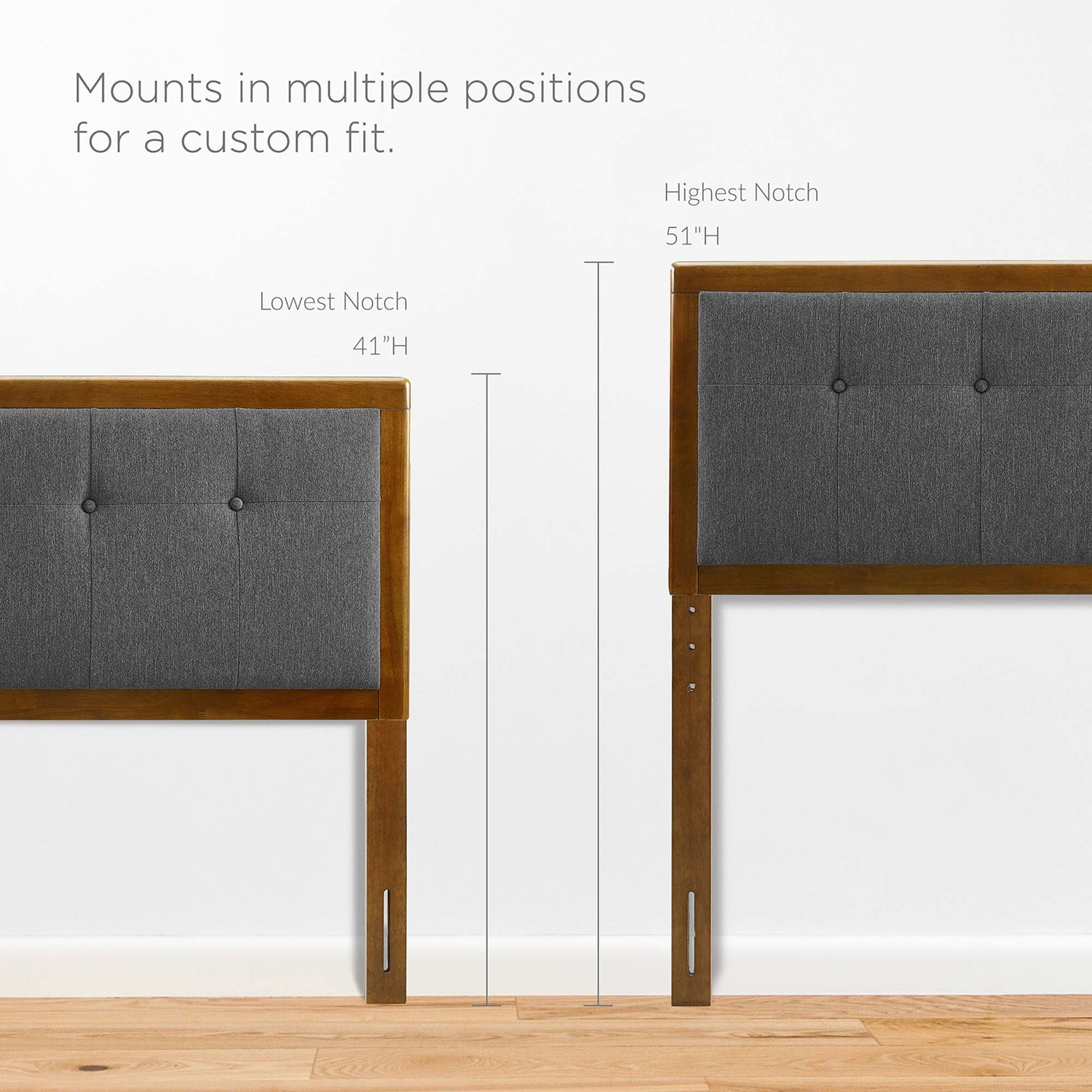 Draper Tufted Fabric and Wood Headboard by Modway