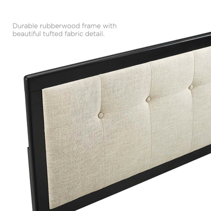 Draper Tufted Fabric and Wood Headboard By HouseBean