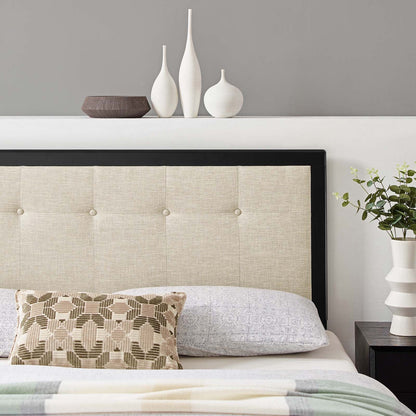 Draper Tufted Fabric and Wood Headboard By HouseBean