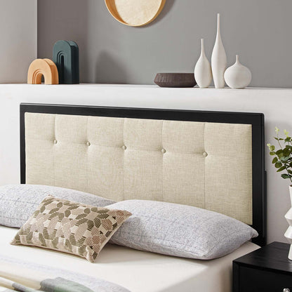 Draper Tufted Fabric and Wood Headboard By HouseBean