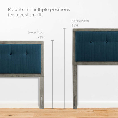 Draper Tufted Fabric and Wood Headboard By HouseBean