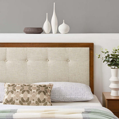 Draper Tufted Fabric and Wood Headboard By HouseBean