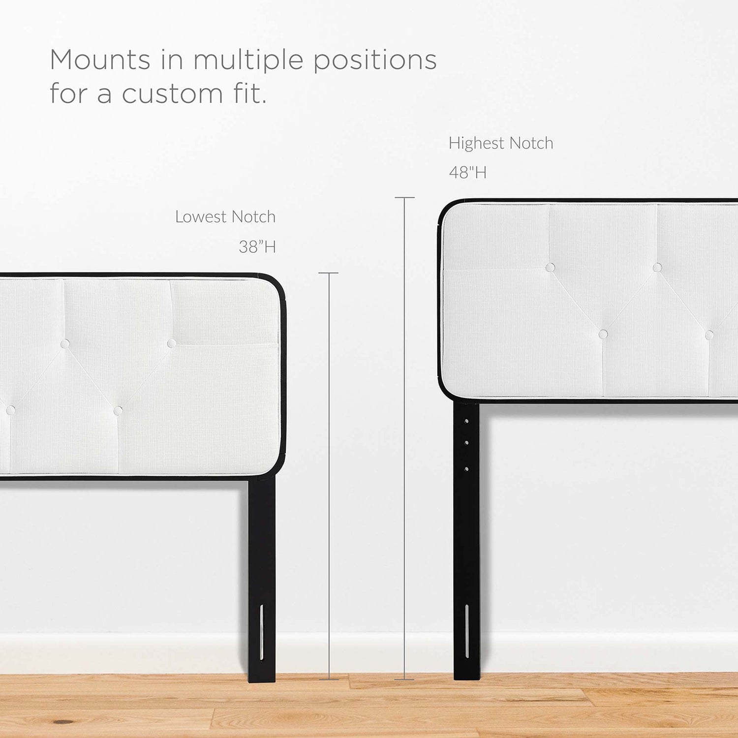 Collins Tufted Fabric and Wood Headboard by Modway