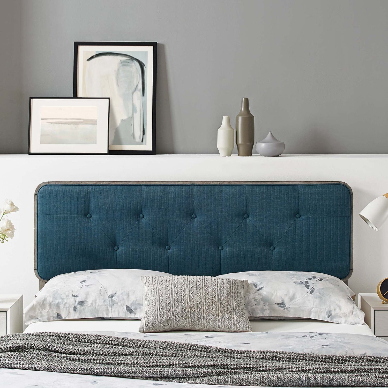 Collins Tufted Fabric and Wood Headboard by Modway