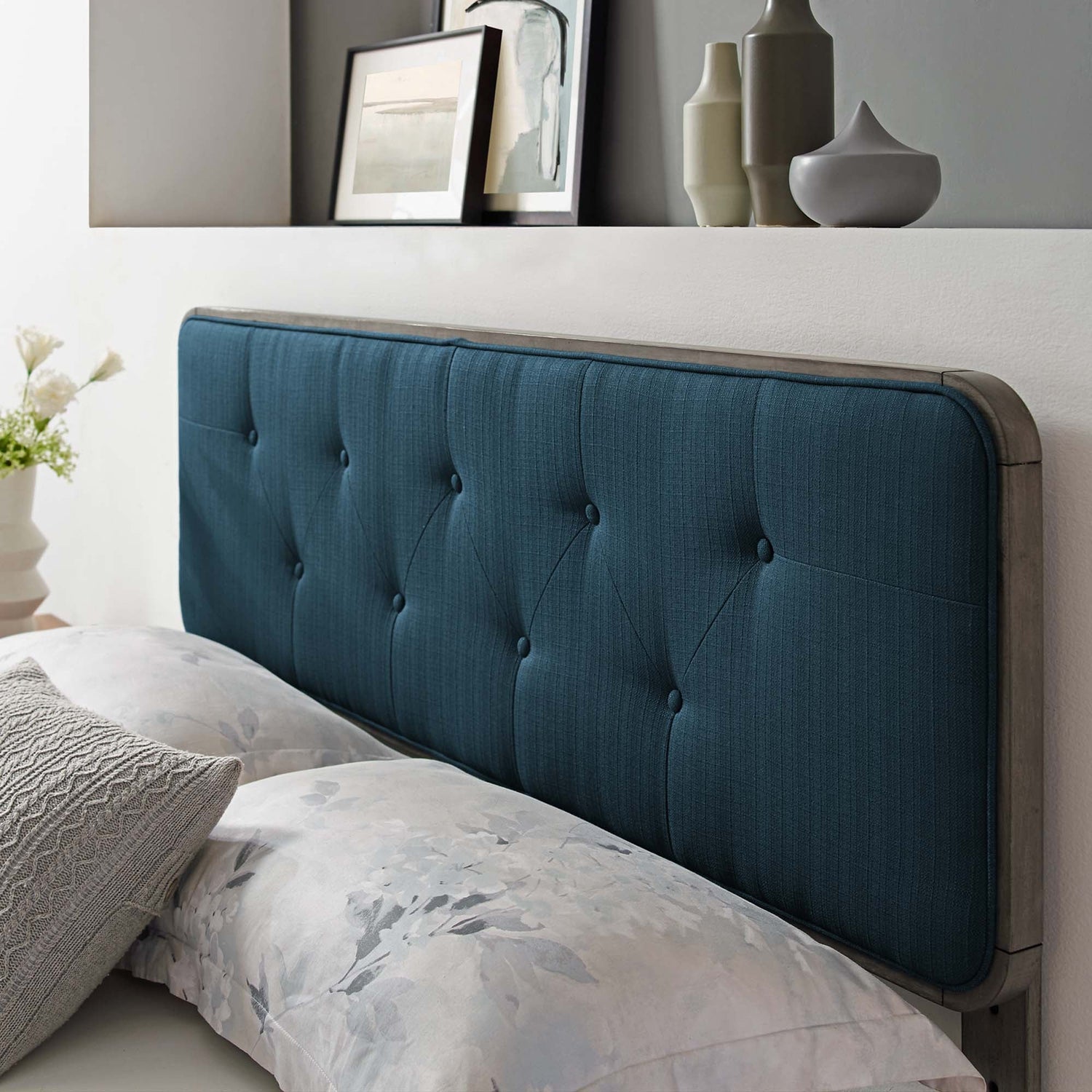 Collins Tufted Fabric and Wood Headboard by Modway