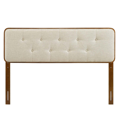 Collins Tufted Fabric and Wood Headboard By HouseBean