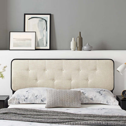 Collins Tufted Fabric and Wood Headboard By HouseBean