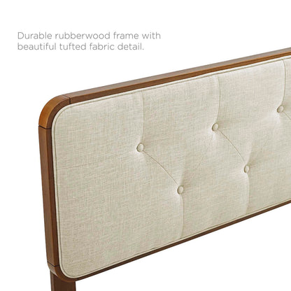 Collins Tufted Fabric and Wood Headboard By HouseBean