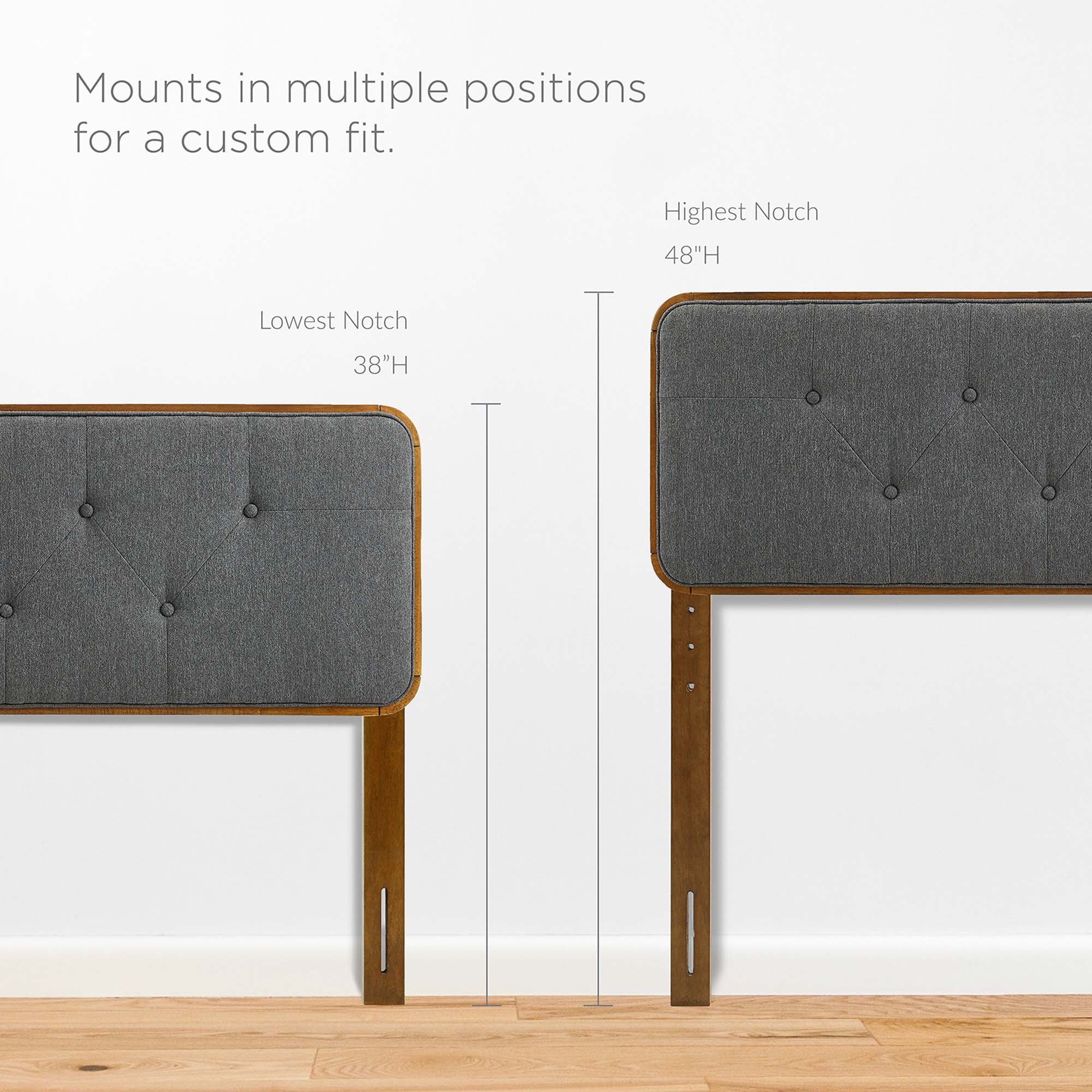 Collins Tufted Fabric and Wood Headboard by Modway