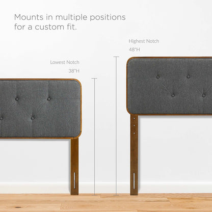 Collins Tufted Fabric and Wood Headboard by Modway