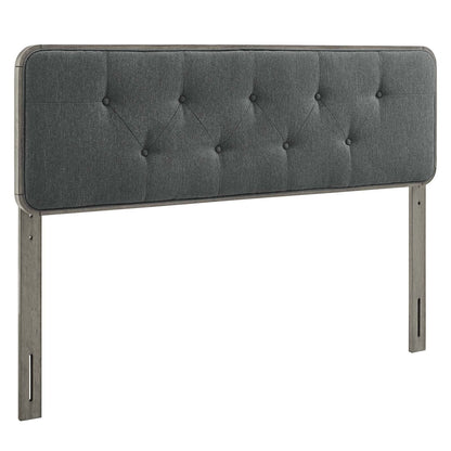 Collins Tufted Fabric and Wood Headboard By HouseBean