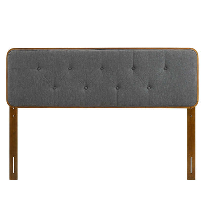 Collins Tufted Fabric and Wood Headboard By HouseBean