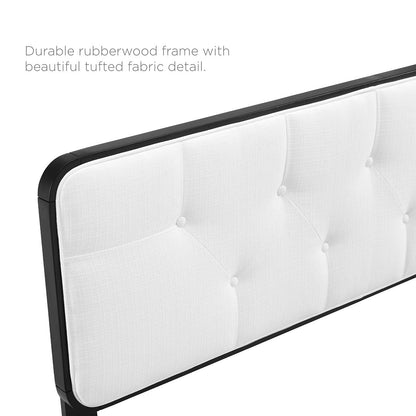 Collins Tufted Fabric and Wood Headboard By HouseBean