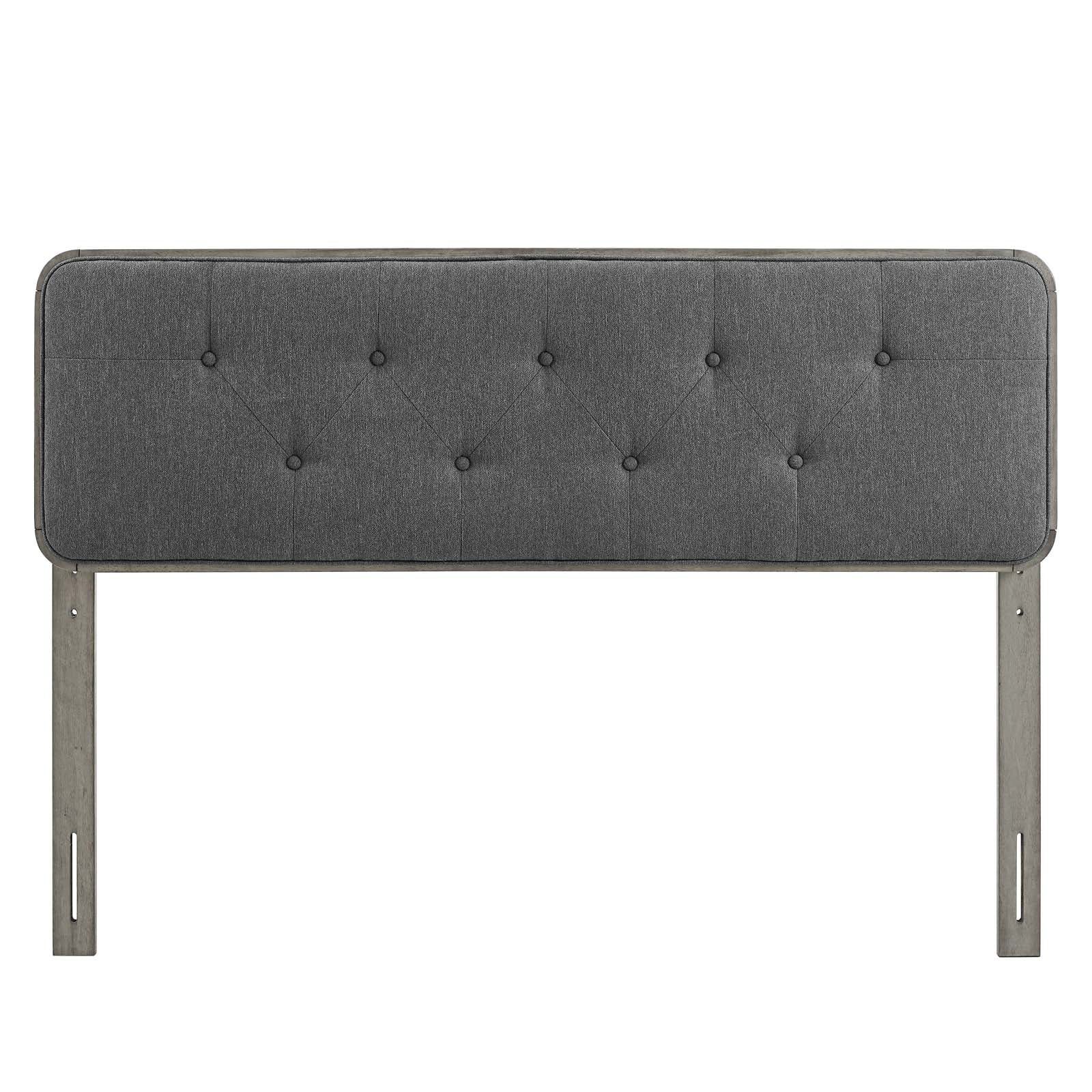 Collins Tufted Fabric and Wood Headboard By HouseBean