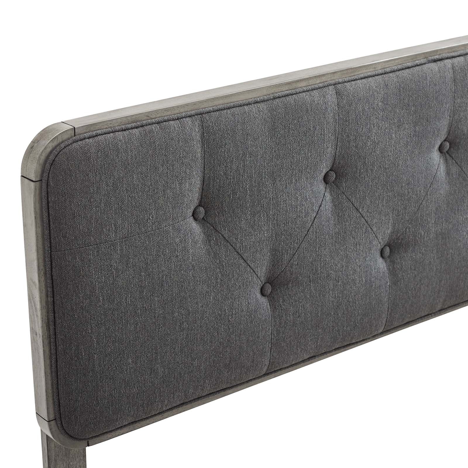 Collins Tufted Fabric and Wood Headboard By HouseBean