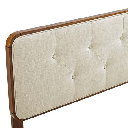 Collins Tufted Fabric and Wood Headboard By HouseBean