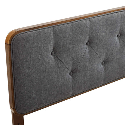 Collins Tufted Fabric and Wood Headboard By HouseBean