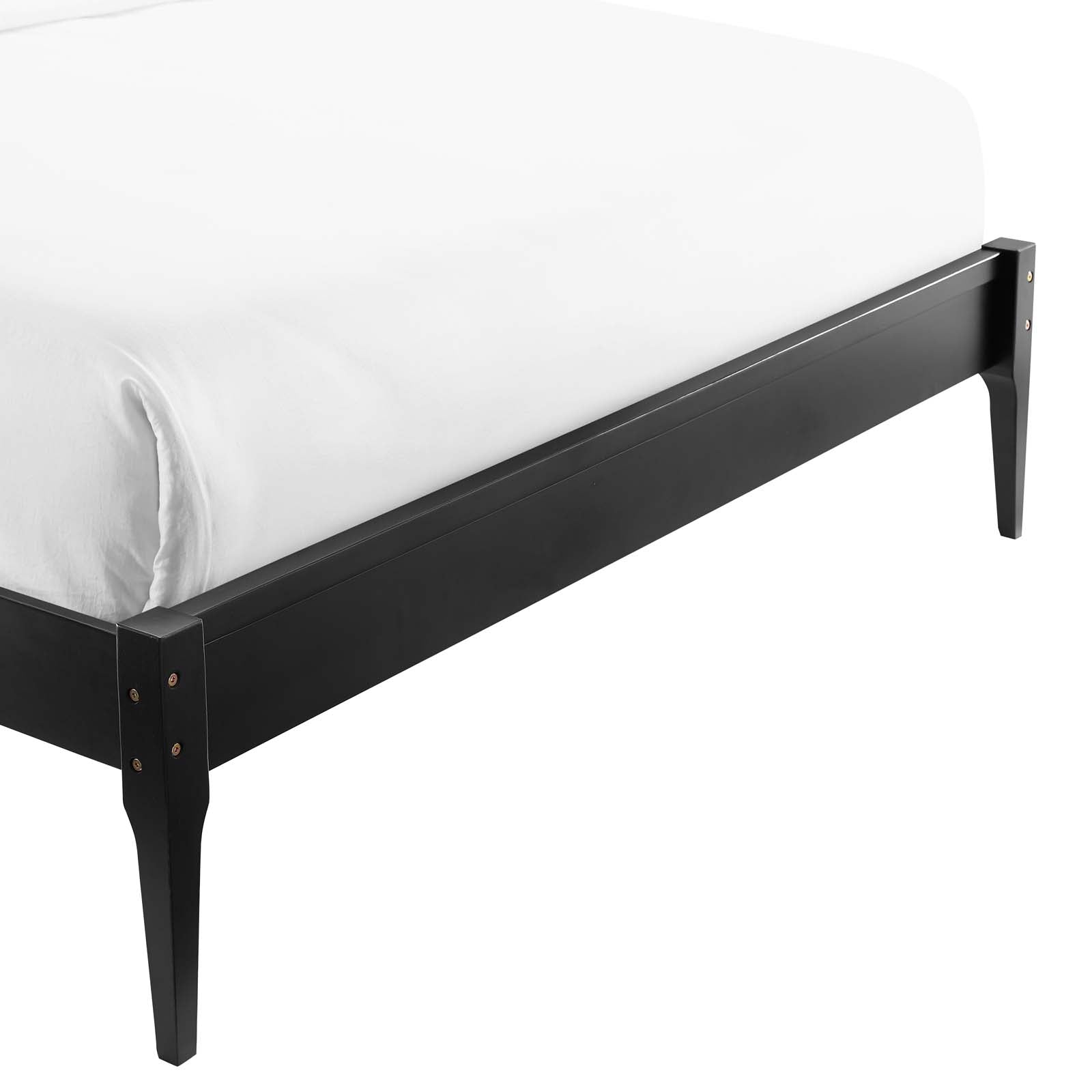 June Wood Platform Bed Frame By HouseBean