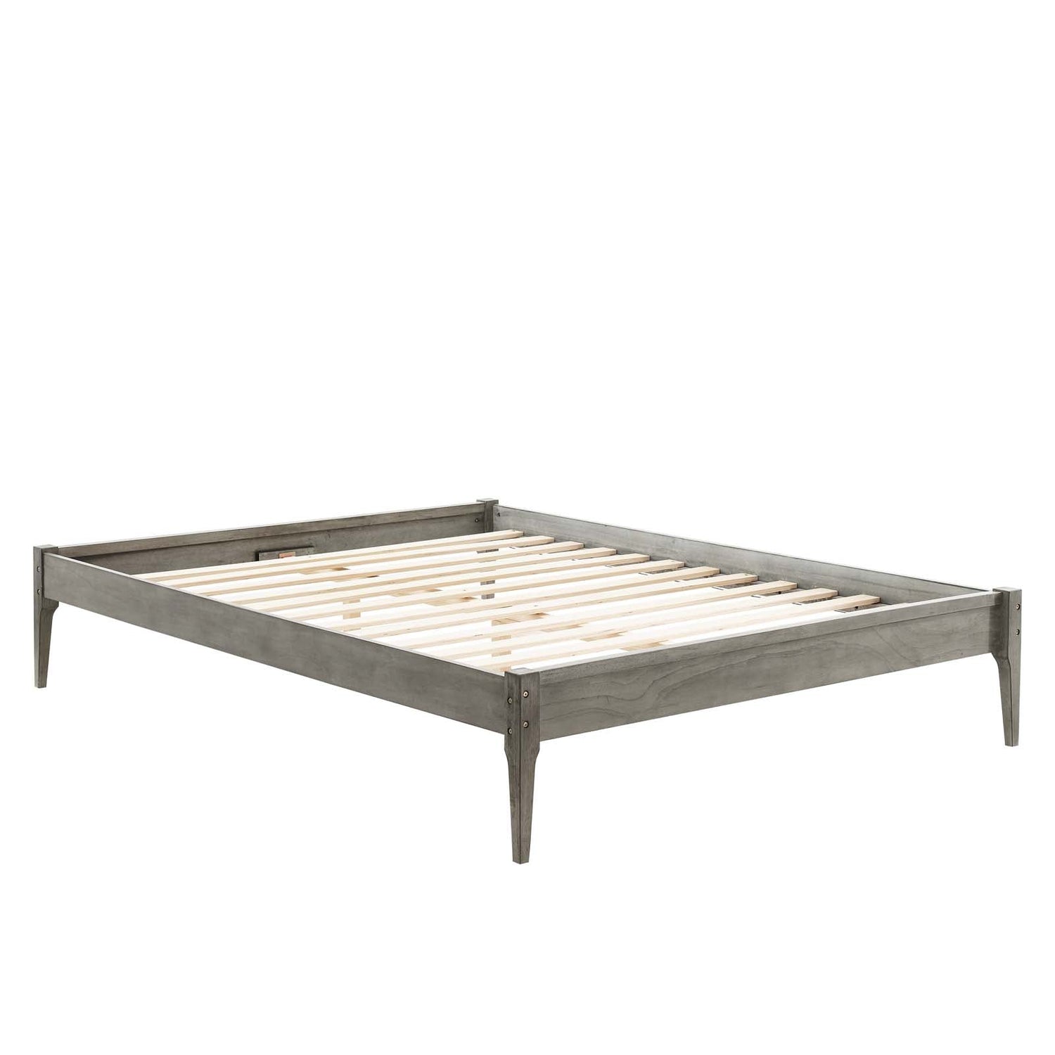 June Wood Platform Bed Frame By HouseBean