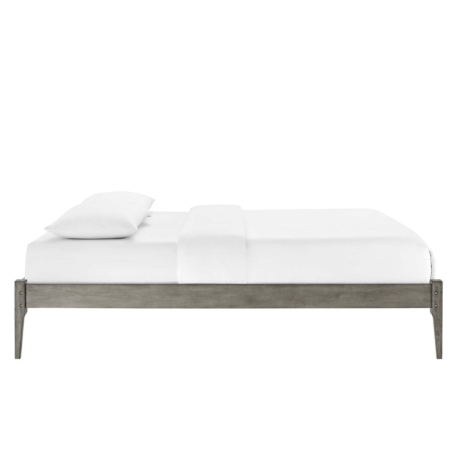 June Wood Platform Bed Frame By HouseBean