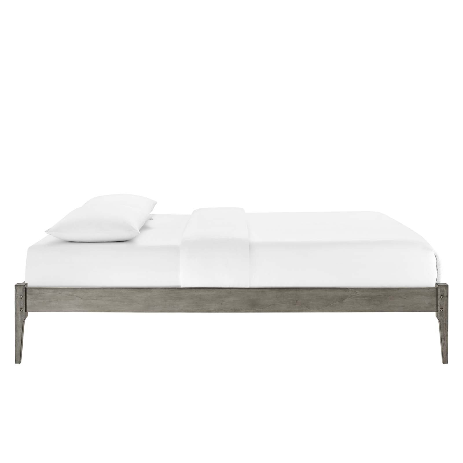 June Wood Platform Bed Frame By HouseBean