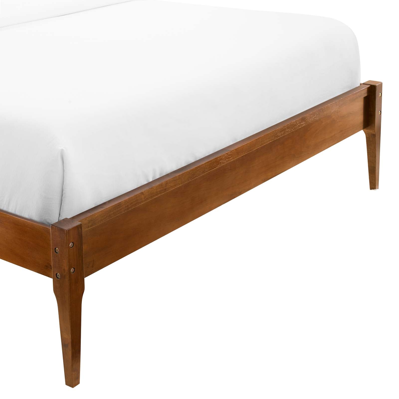 June Wood Platform Bed Frame By HouseBean